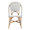Baxton Studio Genica Classic French Black and White Weaving and Natural Brown Rattan Indoor/Outdoor Bistro Chair 210-2PC-12698 - alternate 8